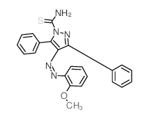 1H-Pyrazole-1-carbothioamide,4-[2-(2-methoxyphenyl)diazenyl]-3,5-diphenyl- structure