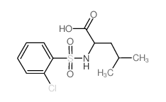 2-([(2-CHLOROPHENYL)SULFONYL]AMINO)-4-METHYLPENTANOIC ACID Structure