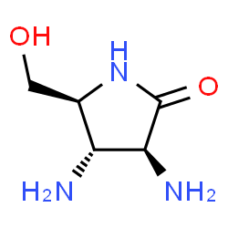 2-Pyrrolidinone, 3,4-diamino-5-(hydroxymethyl)-, (3S,4S,5S)- (9CI) Structure