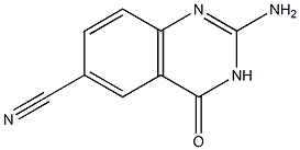 2-氨基-6-氰基喹唑啉-4-酮结构式