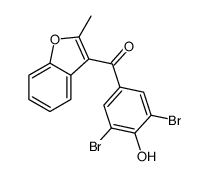 (3,5-dibromo-4-hydroxyphenyl)-(2-methyl-1-benzofuran-3-yl)methanone结构式