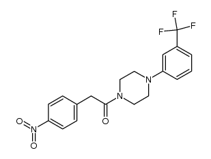 1-[2-(4-Nitrophenyl)acetyl]-4-[3-(trifluoromethyl)phenyl]piperazine结构式