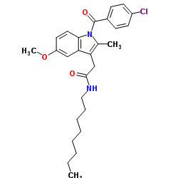 2-[1-(4-Chlorobenzoyl)-5-methoxy-2-methyl-1H-indol-3-yl]-N-octyla cetamide Structure