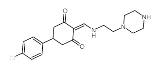 5-(4-Chlorophenyl)-2-{[(2-piperazin-1-ylethyl)-amino]methylene}cyclohexane-1,3-dione picture