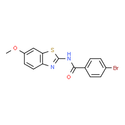 4-Bromo-N-(6-methoxy-1,3-benzothiazol-2-yl)benzamide结构式