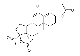 3β,17-Bisacetoxy-6-chloropregna-4,6-dien-20-one结构式