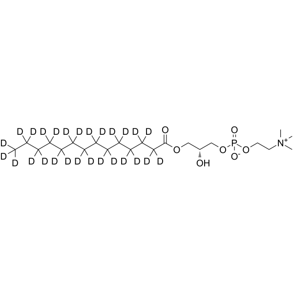 14:0 Lyso PC-d27 Structure