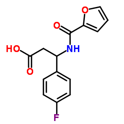 3-(4-FLUORO-PHENYL)-3-[(FURAN-2-CARBONYL)-AMINO]-PROPIONIC ACID Structure