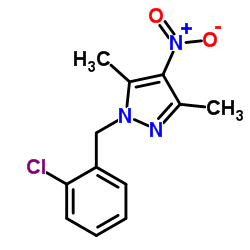 1-(2-CHLORO-BENZYL)-3,5-DIMETHYL-4-NITRO-1H-PYRAZOLE结构式