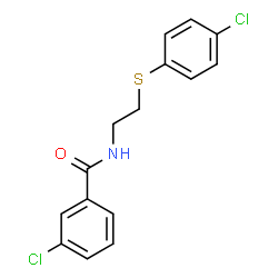 3-CHLORO-N-(2-[(4-CHLOROPHENYL)SULFANYL]ETHYL)BENZENECARBOXAMIDE Structure