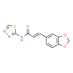 (2E)-3-(1,3-benzodioxol-5-yl)-N-(1,3,4-thiadiazol-2-yl)prop-2-enamide picture