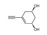 4-Cyclohexene-1,3-diol, 5-ethynyl-, (1R,3R)- (9CI)结构式
