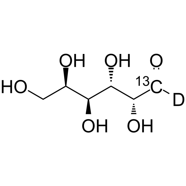 D-半乳糖 13C,d1结构式