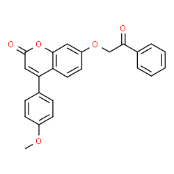 4-(4-methoxyphenyl)-7-phenacyloxychromen-2-one结构式