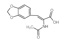 2-Propenoic acid, 2-(acetylamino)-3-(1,3-benzodioxol-5-yl)- (en) Structure