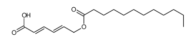 6-dodecanoyloxyhexa-2,4-dienoic acid Structure