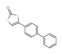 4-(4-phenylphenyl)-1,3-dithiol-2-one结构式