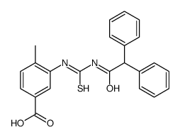 3-[(2,2-diphenylacetyl)carbamothioylamino]-4-methylbenzoic acid结构式