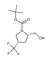 (2S,4S)-N-(tert-butyloxy)carbonyl-4-trifluoromethyl-2-hydroxymethylpyrrolidine picture