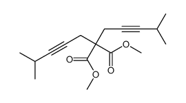 dimethyl 2,2-bis(4-methylpent-2-ynyl)propanedioate结构式