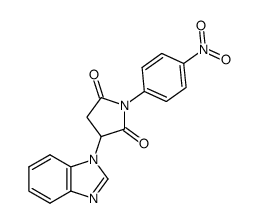 3-benzoimidazol-1-yl-1-(4-nitro-phenyl)-pyrrolidine-2,5-dione结构式