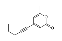 6-methyl-4-pent-1-ynylpyran-2-one Structure