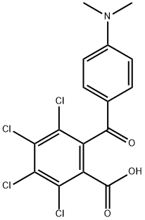 2-(4-Dimethylaminobenzoyl)-3,4,5,6-tetrachlorobenzoic acid结构式