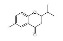 2,3-Dihydro-6-methyl-2-isopropyl-4H-1-benzopyran-4-one Structure