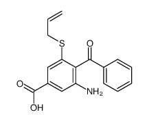 3-amino-4-benzoyl-5-prop-2-enylsulfanylbenzoic acid结构式