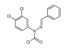 N-(benzylideneamino)-N-(3,4-dichlorophenyl)carbamoyl chloride Structure