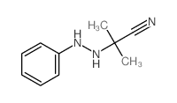 2-methyl-2-(2-phenylhydrazinyl)propanenitrile结构式