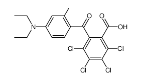 2,3,4,5-tetrachloro-6-[4-(diethylamino)-2-methylbenzoyl]benzoic acid Structure