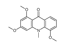 1,3,5-trimethoxy-10-methylacridin-9-one结构式