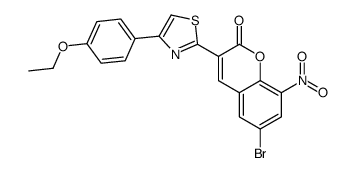 6-bromo-3-[4-(4-ethoxyphenyl)-1,3-thiazol-2-yl]-8-nitrochromen-2-one Structure