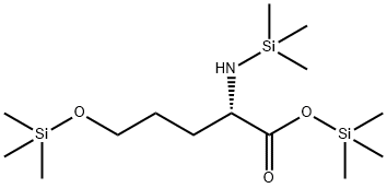 L-Norvaline, N-(trimethylsilyl)-5-[(trimethylsilyl)oxy]-, trimethylsil yl ester Structure