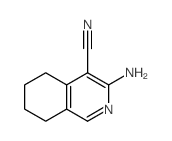 3-amino-5,6,7,8-tetrahydroisoquinoline-4-carbonitrile结构式