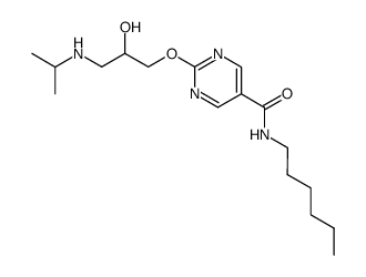 2-(2-hydroxy-3-isopropylamino-propoxy)-pyrimidine-5-carboxylic acid hexylamide Structure