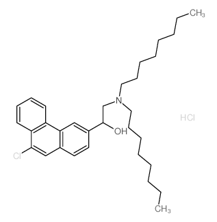 3-Phenanthrenemethanol,9-chloro-a-[(dioctylamino)methyl]-,hydrochloride (1:1)结构式