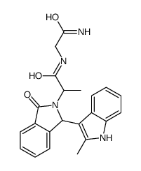 N-(2-amino-2-oxoethyl)-2-[1-(2-methyl-1H-indol-3-yl)-3-oxo-1H-isoindol-2-yl]propanamide Structure