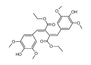 2,3-Bis[(E)-(4-hydroxy-3,5-dimethoxyphenyl)methylene]butanedioic acid diethyl ester结构式