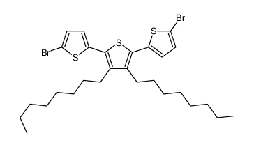 2,5-bis(5-bromothiophen-2-yl)-3,4-dioctylthiophene结构式