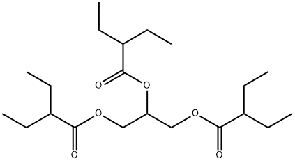 Tris(2-ethylbutyric acid)1,2,3-propanetriyl ester结构式