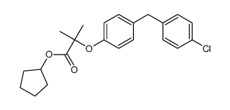 cyclopentyl 2-[4-[(4-chlorophenyl)methyl]phenoxy]-2-methylpropanoate Structure