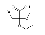 3-bromo-2,2-diethoxypropanoic acid Structure