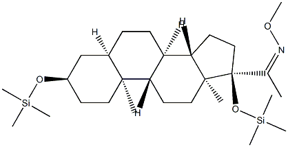 3α,17-Bis(trimethylsiloxy)-5β-pregnan-20-one O-methyl oxime结构式