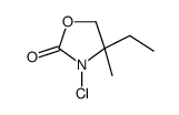 3-chloro-4-ethyl-4-methyl-1,3-oxazolidin-2-one结构式