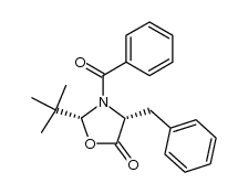 (2R,4R)-3-benzoyl-4-benzyl-2-(tert-butyl)-1,3-oxazolidin-5-one结构式