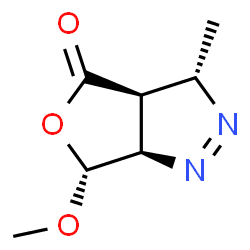 4H-Furo[3,4-c]pyrazol-4-one,3,3a,6,6a-tetrahydro-6-methoxy-3-methyl-,(3R,3aR,6S,6aS)-rel- Structure