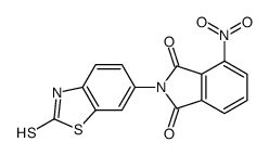 4-nitro-2-(2-sulfanylidene-3H-1,3-benzothiazol-6-yl)isoindole-1,3-dione结构式