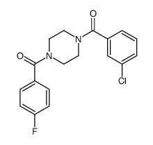 [4-(3-chlorobenzoyl)piperazin-1-yl]-(4-fluorophenyl)methanone结构式